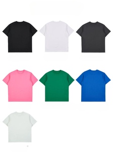 US Style 270g Heavy Cotton Men's T-<strong>Shirt</strong> Trendy Brand Oversize <strong>White</strong> <strong>Shirt</strong> with Loose Shoulders Blank Design - Product Image 6