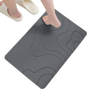 Modern <b>Super</b> <b>Absorbent</b> Anti-Slip Eco-Friendly Wave <b>Bath</b> <b>Mat</b> Customized Diatomaceous Earth Machine Made Contemporary Design - Product Image 1