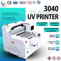 Imprimante UV à plat A3 de bureau 3040 avec tête d'impression DX7 pour petites entreprises, coques de téléphone, flex/œufs, nivellement automatique, connectivité USB/Wi-Fi