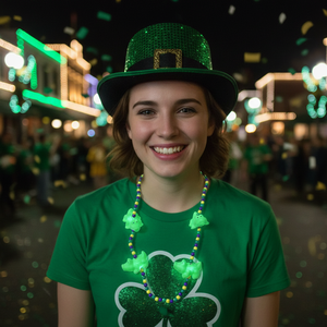 Collares de cuentas LED de cocodrilo al por mayor, decoraciones iluminadas verdes para el Día de San Patricio, para fiestas al aire libre y carnavales, recuerdos de fiesta - Product Image 2