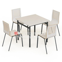 Meubles de salle à manger modernes, table et chaises de cantine 4 places