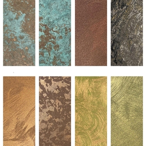 Revêtement mural métallique doré de luxe sur mesure à <span class=keywords><strong>effet</strong></span> toucher doux pour murs intérieurs - Product Image 1