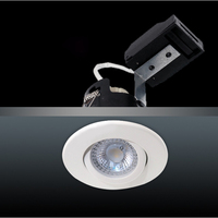 Nouveau Downlight encastré réglable résistant au feu en fer IP20, dimmable, sans cadre, pour plafond, avec ampoule GU10 LED, pour l'Europe