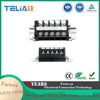 Boîtier de distribution d'alimentation à double rangée 2 3 4 5 positions 600V 200A avec bornier 100mm²
