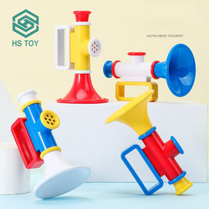 HS <span class=keywords><strong>2023</strong></span> nouveauté et Gag gros jouet petit bébé drôle Instrument de musique trompette en plastique Bebe produits avec 4 couleurs mélangées - Product Image 1