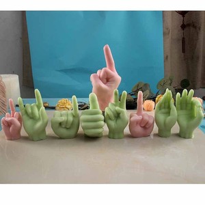Handmade 3D tùy chỉnh DIY Silicone nến khuôn thạch cao hương liệu ngón tay cử chỉ thiết kế cho độc đáo nến làm - Product Image 3