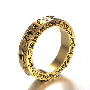 Bagues de mode classiques en acier inoxydable pour hommes femmes or Rose Six mots conception de <span class=keywords><strong>citation</strong></span> de vérité cadeau parfait pour les états-unis Europe - Product Image 2