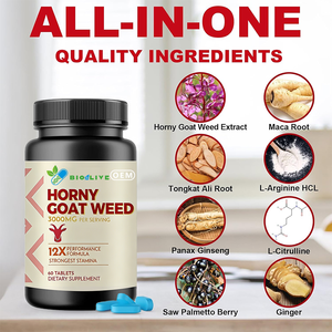 Tabletas de Epimedium de Alta Potencia, Suplemento Natural para la Vitalidad Masculina, Mejora los Niveles de Energía y Resistencia - Product Image 2