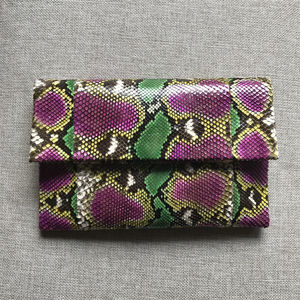 Pochette de soirée en cuir véritable peau de serpent personnalisée faite à la main de luxe Enveloppe Pochette Sacs à main Sacs à main <span class=keywords><strong>Sac</strong></span> A Main Femme - Product Image 5