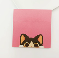 Adorables feuilles de mémo pour animaux-Ensemble de notes autocollantes carrées de 3 ", papeterie Kawaii pour la journalisation et la planification