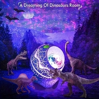 Nouveau projecteur musical 2024 style œuf de dinosaure, ciel étoilé galaxie, lumière LED USB avec télécommande et effets vagues océaniques pour usage hôtelier