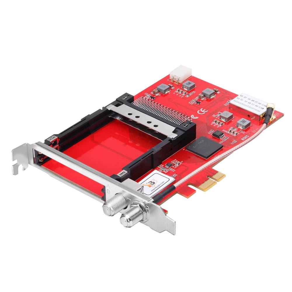 Dvb-s2x Dual Tuner Ci Pcie Card For Iptv Streaming