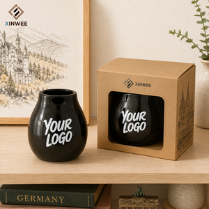Juego de Tazas de Cerámica Personalizadas de 350 ml, Color Verde <span class=keywords><strong>Mate</strong></span>, para Té - Product Image 3