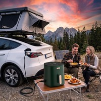 Friteuse à air numérique 8-en-1 sans huile, four moderne grande capacité en plastique pour la maison, la cuisine, le camping en extérieur - Cuisson saine, nettoyage facile