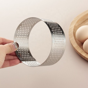 Aumentar 8 cm <span class=keywords><strong>de</strong></span> acero inoxidable para hornear pastel Mousse anillo herramientas para hornear perforado francés hornear tartaleta <span class=keywords><strong>molde</strong></span> Pie tarta pastel anillo - Product Image 4