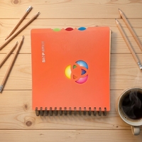 Cahier pour enfants Midas personnalisé, couverture rigide, reliure spirale, carton duplex, carton double face, pelliculage, impression offset