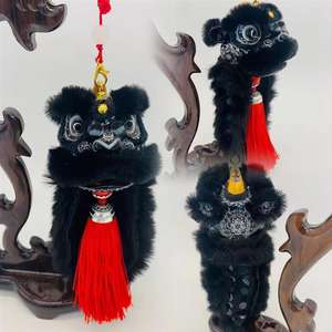 Decorazione Festiva a Forma di Leone per Bambini, Ciondolo Portafortuna all'Uncinetto, Ornamento per Auto e Borse - Product Image 3