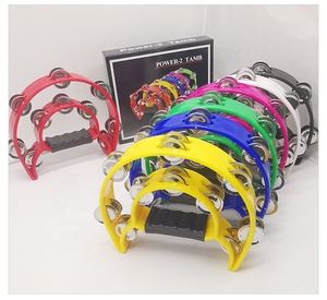 Pandereta de plástico de buena calidad al por mayor directa, anillos de <span class=keywords><strong>tambor</strong></span> de flores, sonajeros de mano con <span class=keywords><strong>caja</strong></span> - Product Image 3