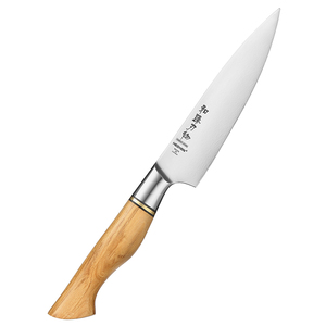 Couteau utilitaire de cuisine de 5 pouces Sandvik <span class=keywords><strong>14C28N</strong></span> <span class=keywords><strong>acier</strong></span> avec manche en bois d'olivier couteaux multifonctionnels - Product Image 6