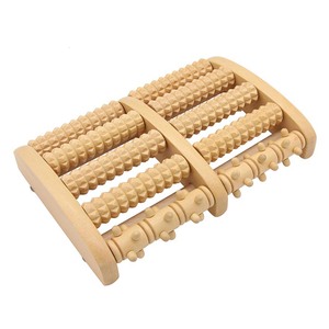 Direktverkauf ab Werk Natürlicher Holz-Fußmassageroller Fußtherapie-Schleifroller Fußpunkt-Massagegerät - Product Image 5