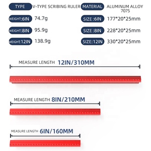 Regla de escala arquitectónica de aluminio de 12 pulgadas de alta precisión, reglas de medición de carpintería multifunción de Metal - Product Image 4