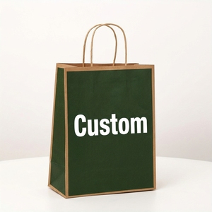 Bolsas <span class=keywords><strong>de</strong></span> Papel Kraft para Llevar Comida, con Logotipo Personalizado, al por Mayor, para Regalos, con Asas <span class=keywords><strong>de</strong></span> Cuerda Trenzada - Product Image 1