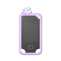 Téléphone intelligent pour enfants licorne, appareil photo CMOS avec zoom optique 10x-20x, design étanche avec fonction de lecture MP3