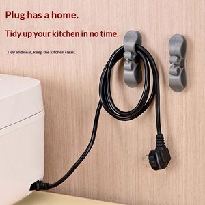 Organisateur de câbles pour cuisine en TPR souple, réutilisable pour la fixation des prises électriques domestiques, enrouleur de cordon, pince à câble - Product Image 1