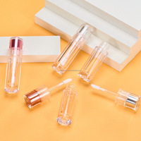 TERSEDIA TANPA MINIMUM ORDER Tabung Lip Gloss Kosong Lucu Mewah 2.5ml Bulat Dinding Tebal Transparan Grosir dengan Tutup Semprot Dalam