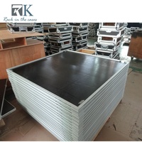 Plateforme de scène pliable en aluminium Spider Riser rectangulaire 1,22 m x 1,22 m argent, installation rapide, structure de scène