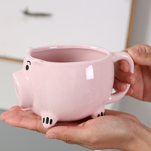Animal creativo <span class=keywords><strong>3D</strong></span> taza cerámica hecha a mano café leche té taza personalizable Logo dibujos animados tazas regalos de cumpleaños - Product Image 3