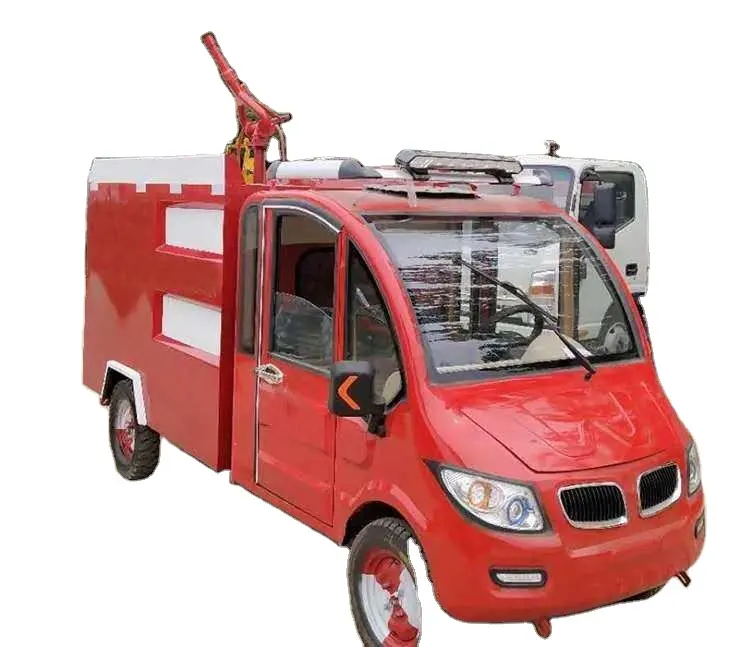 Chinese manufacture4 people 24m3/h fire pump water tank electric fire truck for sale