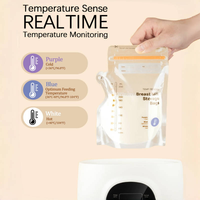 Sacs de stockage de lait maternel sans BPA de haute qualité avec détection de température facile à verser 8oz 250ml