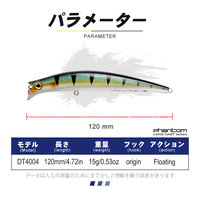 Leurre de pêche D1 120 mm/15 g, popper dur flottant, minnow, wobblers pour la pêche en rivière, lac et ruisseau, appât artificiel dur