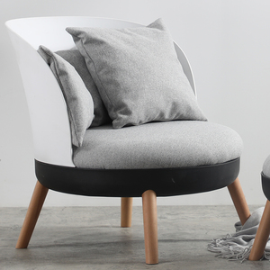 Nordic Furniture Modern Round Seat Soft Comfortable Wabi-sabi Japandi Nordic Leisure <strong>Occasional</strong> Living Room Bedroom <strong>Chair</strong> - Product Image 4