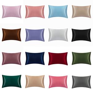 Set di Lusso con Federa <span class=keywords><strong>in</strong></span> Morbida <span class=keywords><strong>Seta</strong></span> Satinata e Mascherina per Occhi, Federa Moderna di Alta Qualità per Uso Domestico, Misura Queen - Product Image 1
