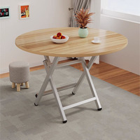 Table à manger pliable simple, ronde ou carrée, petit bureau portable pour marché nocturne, stand, location de maison, dîner en extérieur