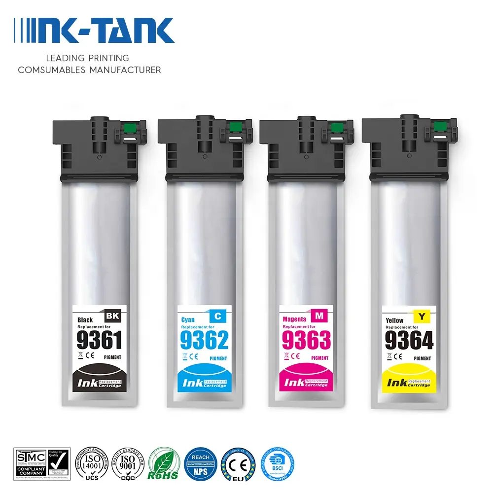 INK-TANK T936 T937 T9361 T9362 T9371 T9381 Premium renk uyumlu mürekkep torbası kartuşu Epson Workforce Pro Wf-C5290 WF-C5790