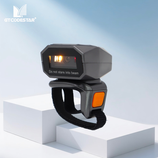 GTCODESTAR 2D Wireless  Barcode Reader Mini Finger Qr Bar Code Reader Portable Wearable Ring 2.4G USB Barcode Scanner