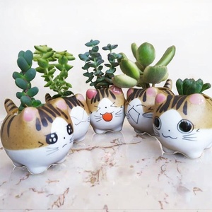 Mini gatto vaso di <span class=keywords><strong>fiori</strong></span> in ceramica per casa giardino simpatico Cartoon fioriera per <span class=keywords><strong>piante</strong></span> <span class=keywords><strong>grasse</strong></span> <span class=keywords><strong>Cactus</strong></span> Bonsai per Desktop Shopping Mall - Product Image 1