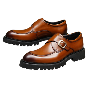 Zapatos de vestir formales de cuero genuino para hombre, hechos a mano, de piel de vacuno de primera calidad, con grabado retro británico. - Product Image 5