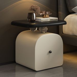 Mesita de Noche Suspendida de Madera Maciza de Diseño con Almacenamiento para Dormitorio, Estilo Moderno Minimalista - Product Image 1