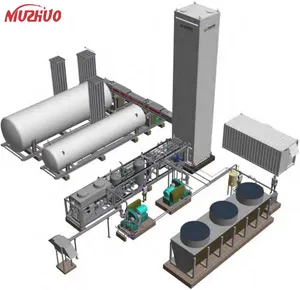 Đơn Vị Tách Không Khí NUZHUO Máy Sản Xuất Oxy Đông Lạnh Thực Vật Nitơ Lỏng