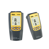 Termometer Termokopel Tipe K Dual Channel VA8060 T1 T2 Genggam -200 hingga 1300C Tipe J Max Min Data Hold Layar LCD Backlight CE