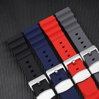 Haute qualité amélioré 22mm étanche Silicone caoutchouc Bracelet accessoires femmes montre-bracelet bande plongée sangle remplacement