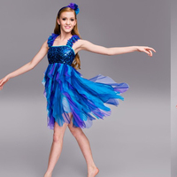 Robe de danse pour filles Costumes de ballet à paillettes sans manches pour adultes Robe de ballet de fête à paillettes or rose pour enfants