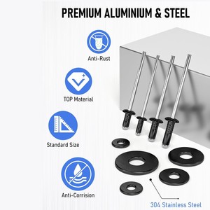 Baiguluo Blind Rivets 1000Pcs Aluminum Steel With Washers 14 Sizes Construction Use - Product Image 4