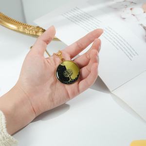 Collier pendentif Arbre de <span class=keywords><strong>Vie</strong></span> chrétien plaqué or 18 carats en acier inoxydable, cadeau porte-bonheur <span class=keywords><strong>pour</strong></span> <span class=keywords><strong>les</strong></span> <span class=keywords><strong>amis</strong></span> - Product Image 6