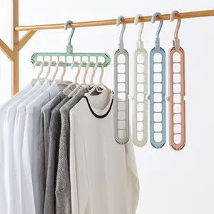 Folding Clothes Rack - Multi-functional Clothes Drying Magic Hanging Closet Thickened Non-slip Hangers