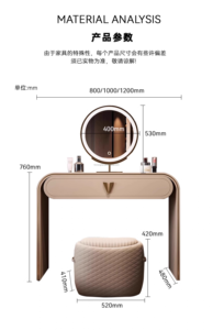 Modern Italian High-End Wooden Eco-Friendly <b>Dressing</b> <b>Table</b> Integrated Makeup Storage Cabinet Dining <b>Room</b> Furniture - Product Image 5